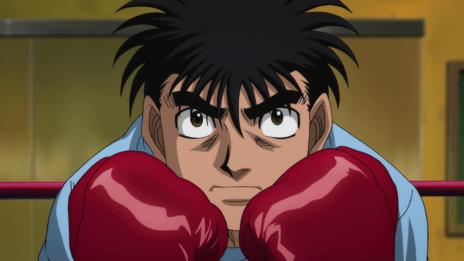 Ippo en posición de pelea