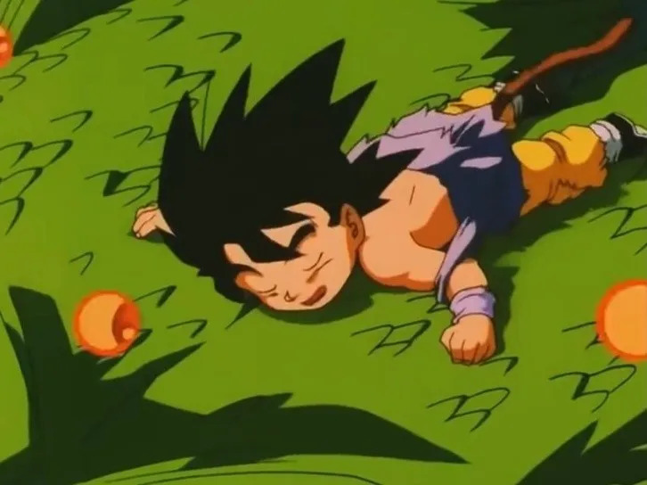 Goku pequeño sobre Sheng Long Goku pequeño sobre Sheng Long