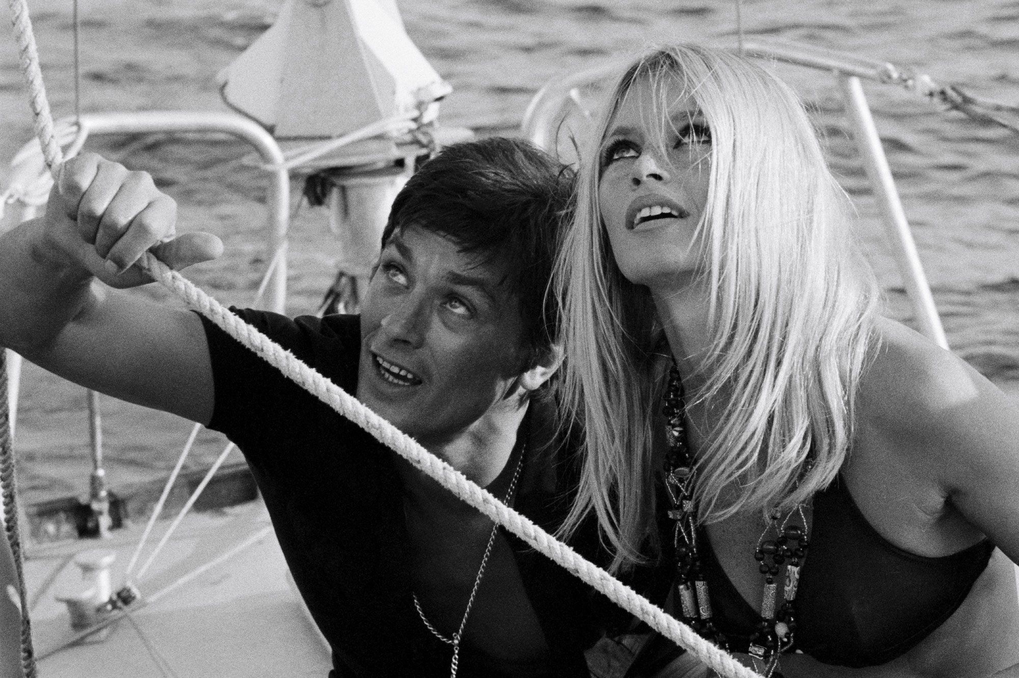 Alain Delon y Brigitte Bardot