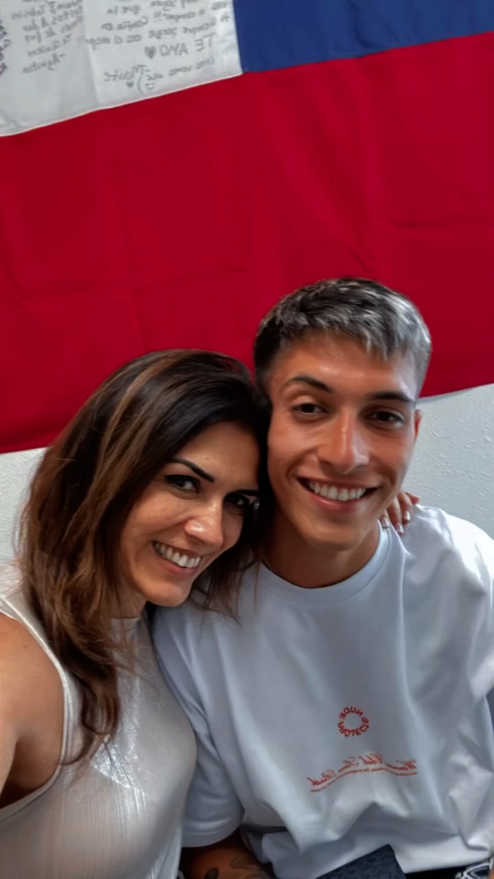 Ivette Vergara y su hijo