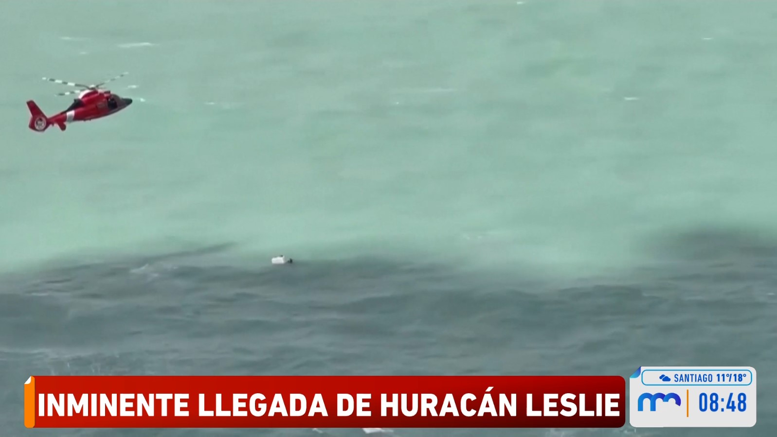 Hombre rescatado del mar huracán Milton