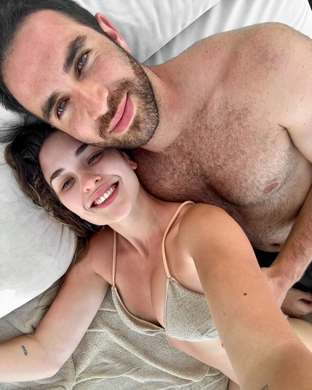 Belén Soto y su pareja