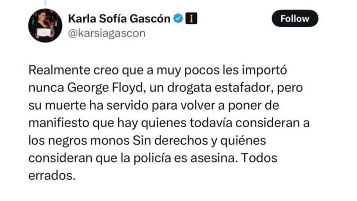 Twitter de Karla Sofía Gascón