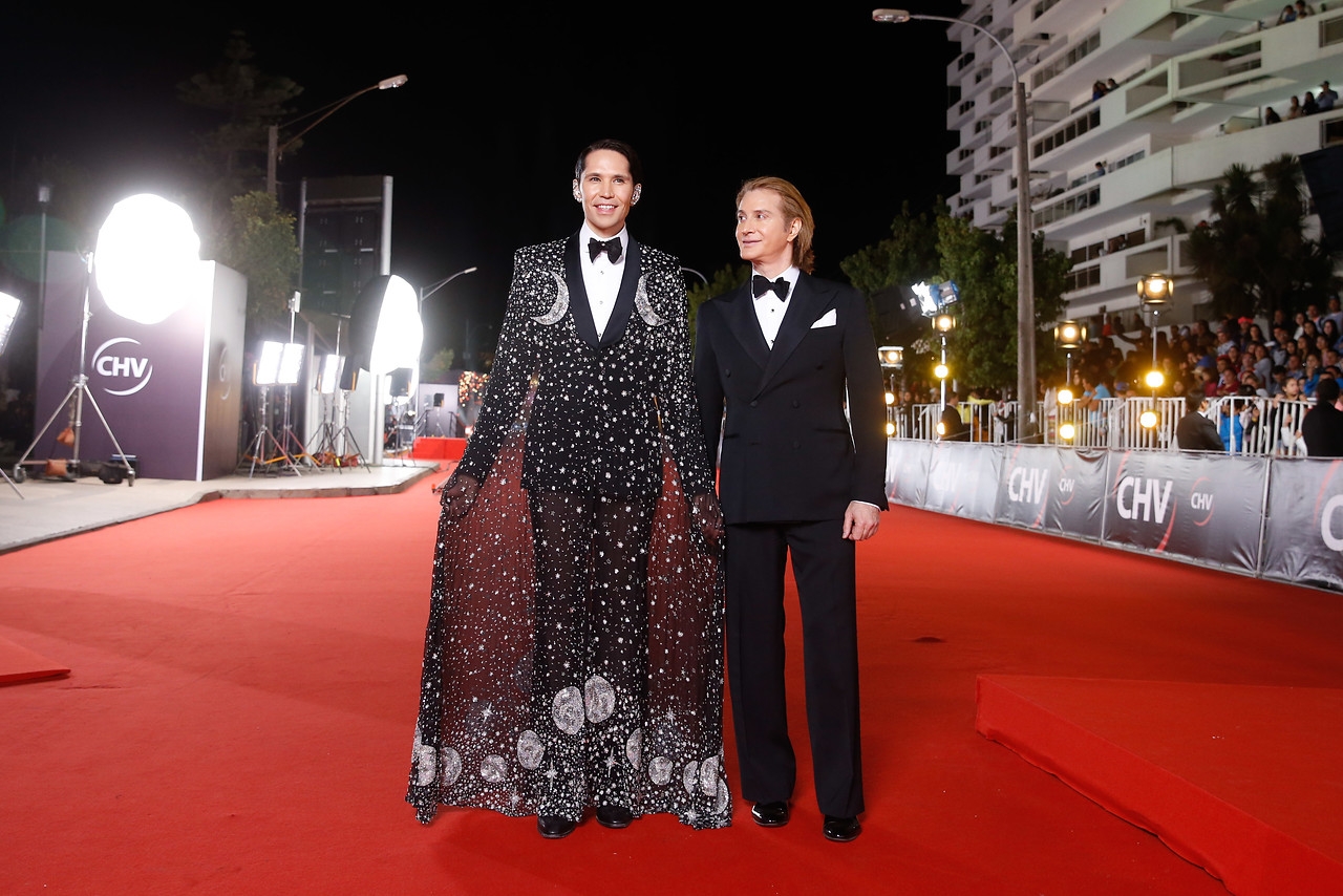 Di Mondo y su exmarido en la Gala del Festival de Viña del Mar 2017