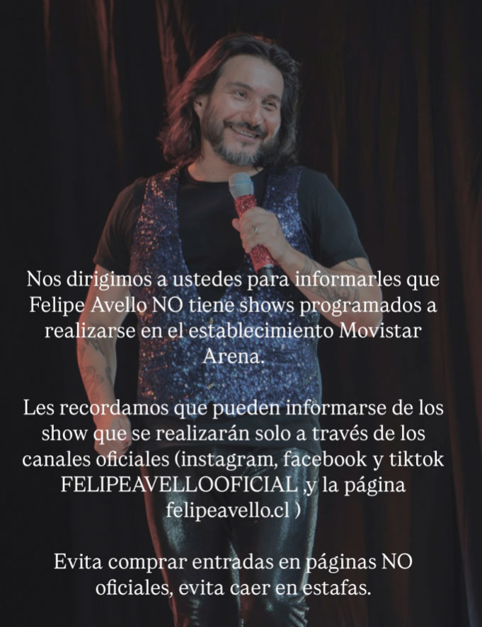 Comunicado de Felipe Avello
