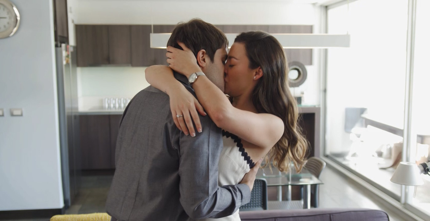 Beso de Joaquín e Ignacia