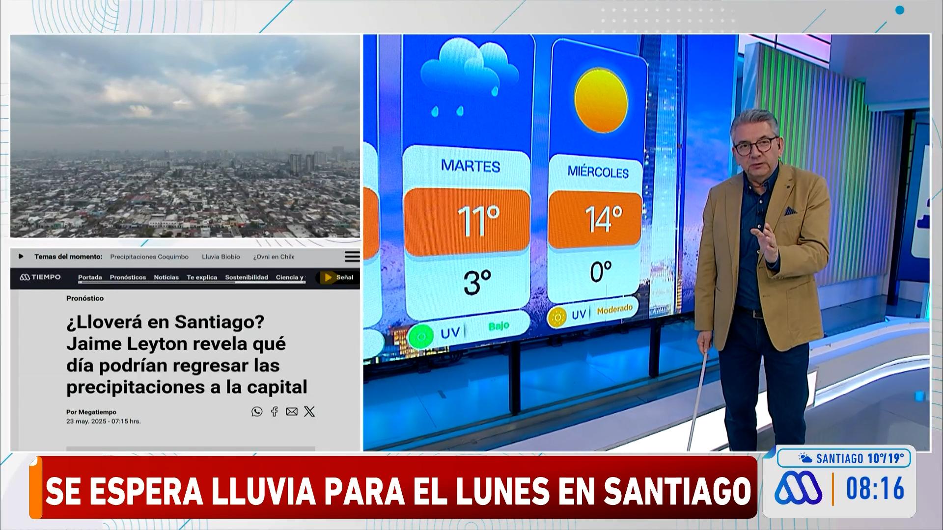 Lluvias en Santiago