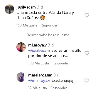 Comparación de China Suárez y Wanda Nara con Coté López