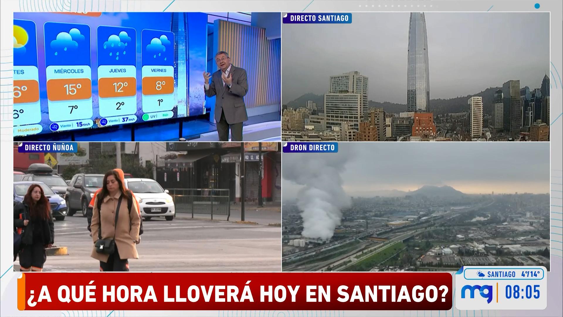 Lluvias en Santiago