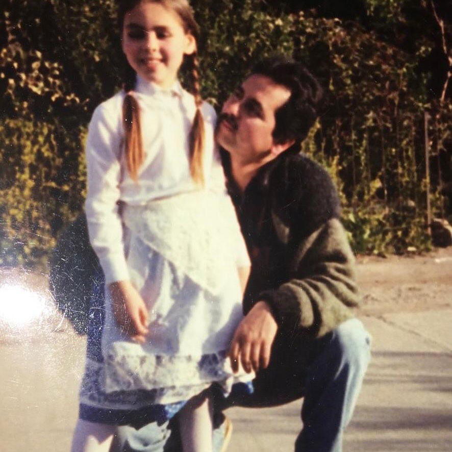 Maura Rivera y su padre