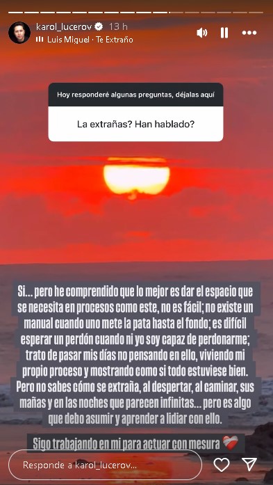 Mensaje de Karol Lucero