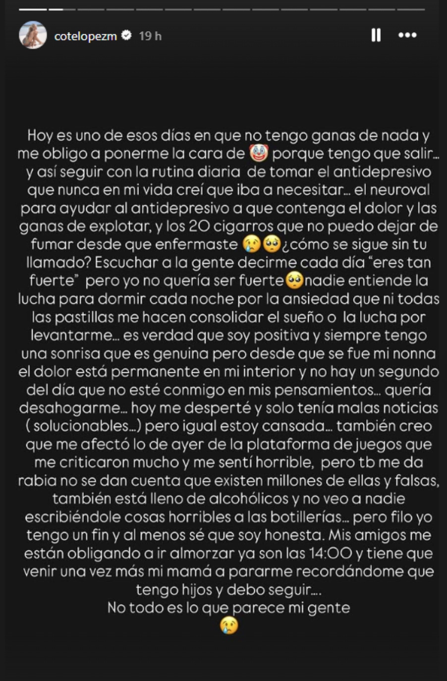 Mensaje de Cote López