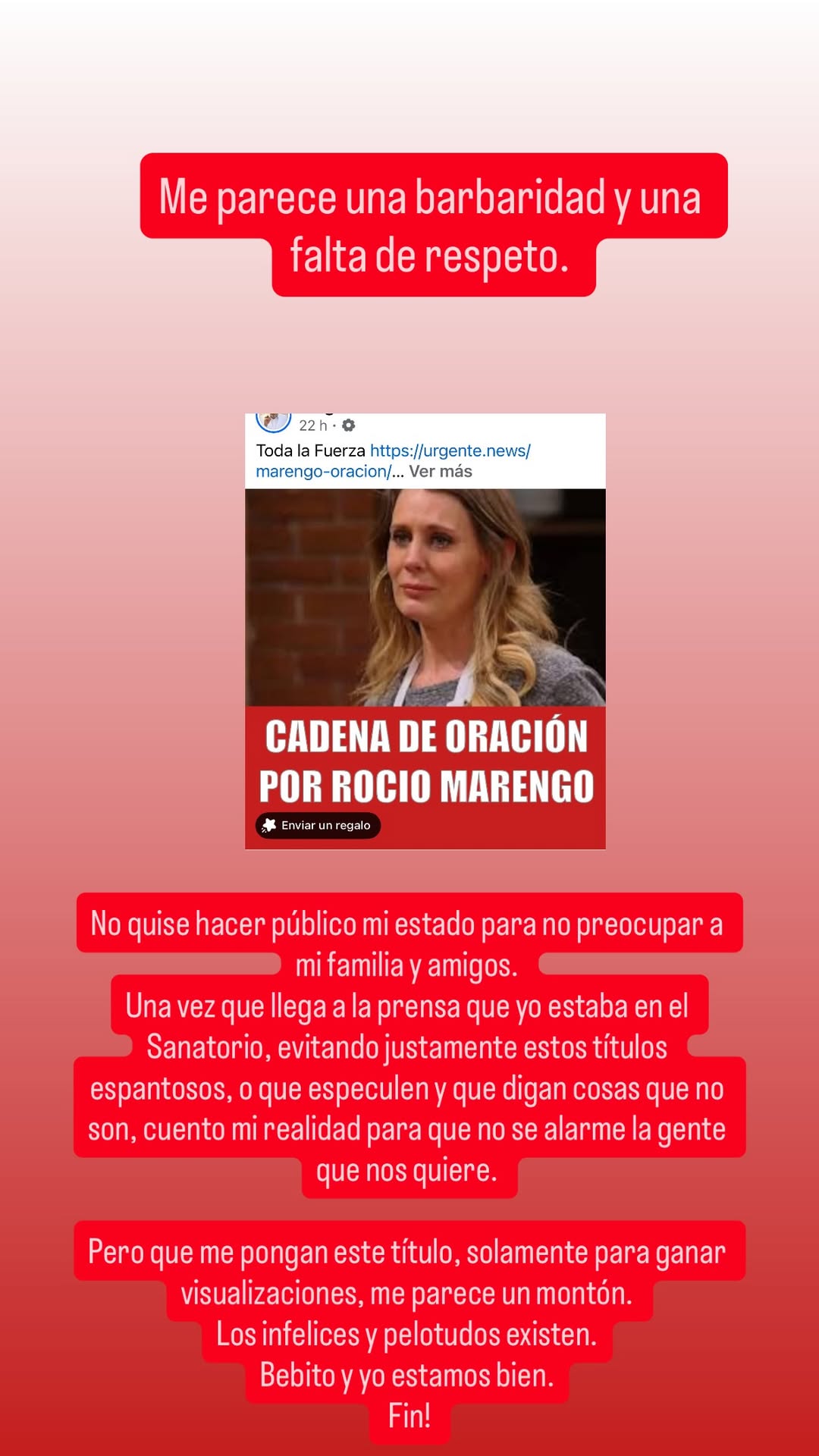 Descargos de Rocío Marengo