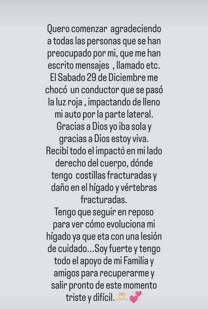 Accidente de Icha Sobarzo