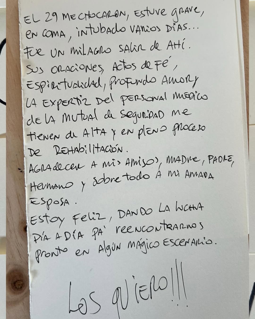 Carta de Angelo Pierattini