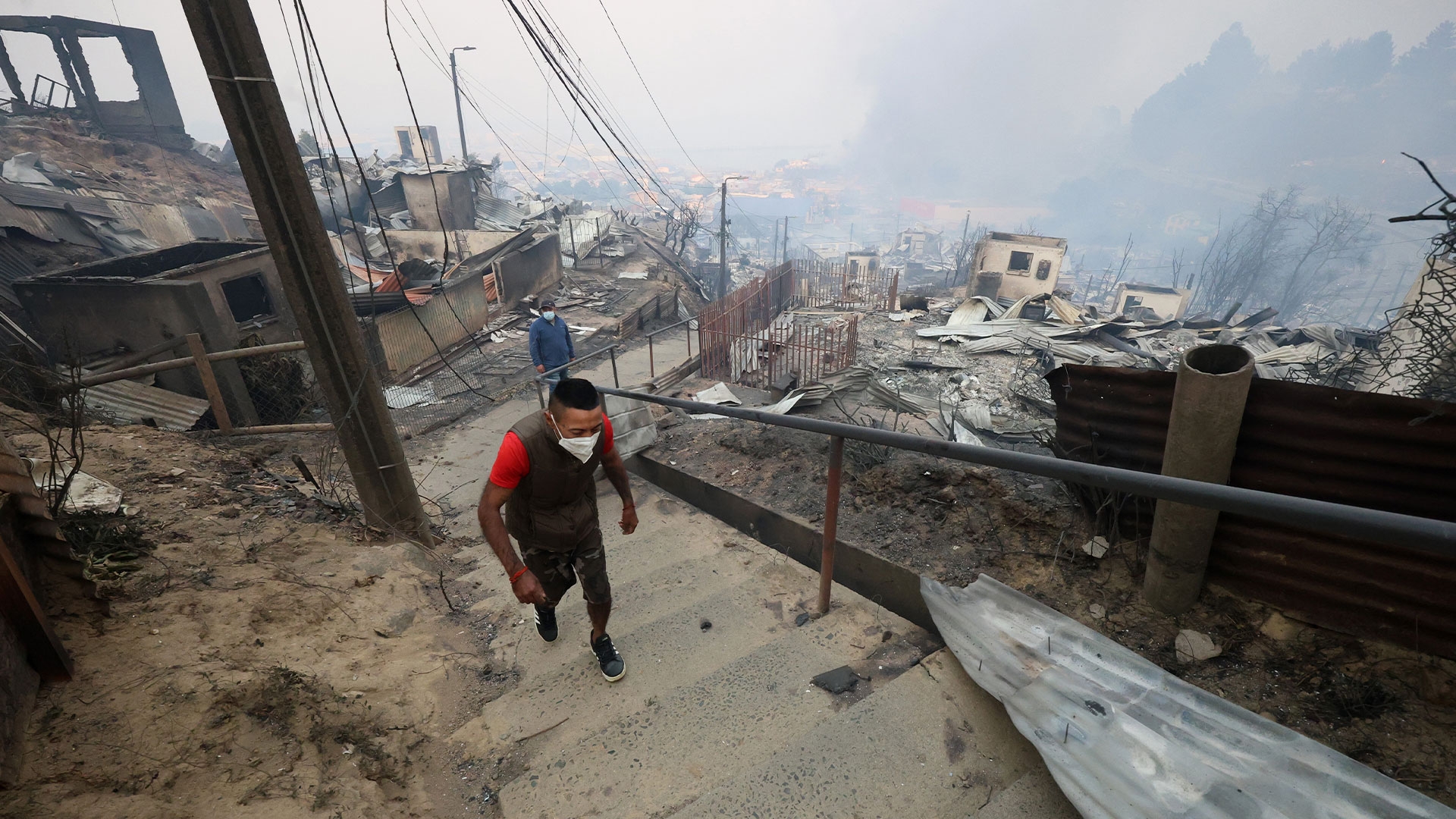Incendio en la región del Biobío