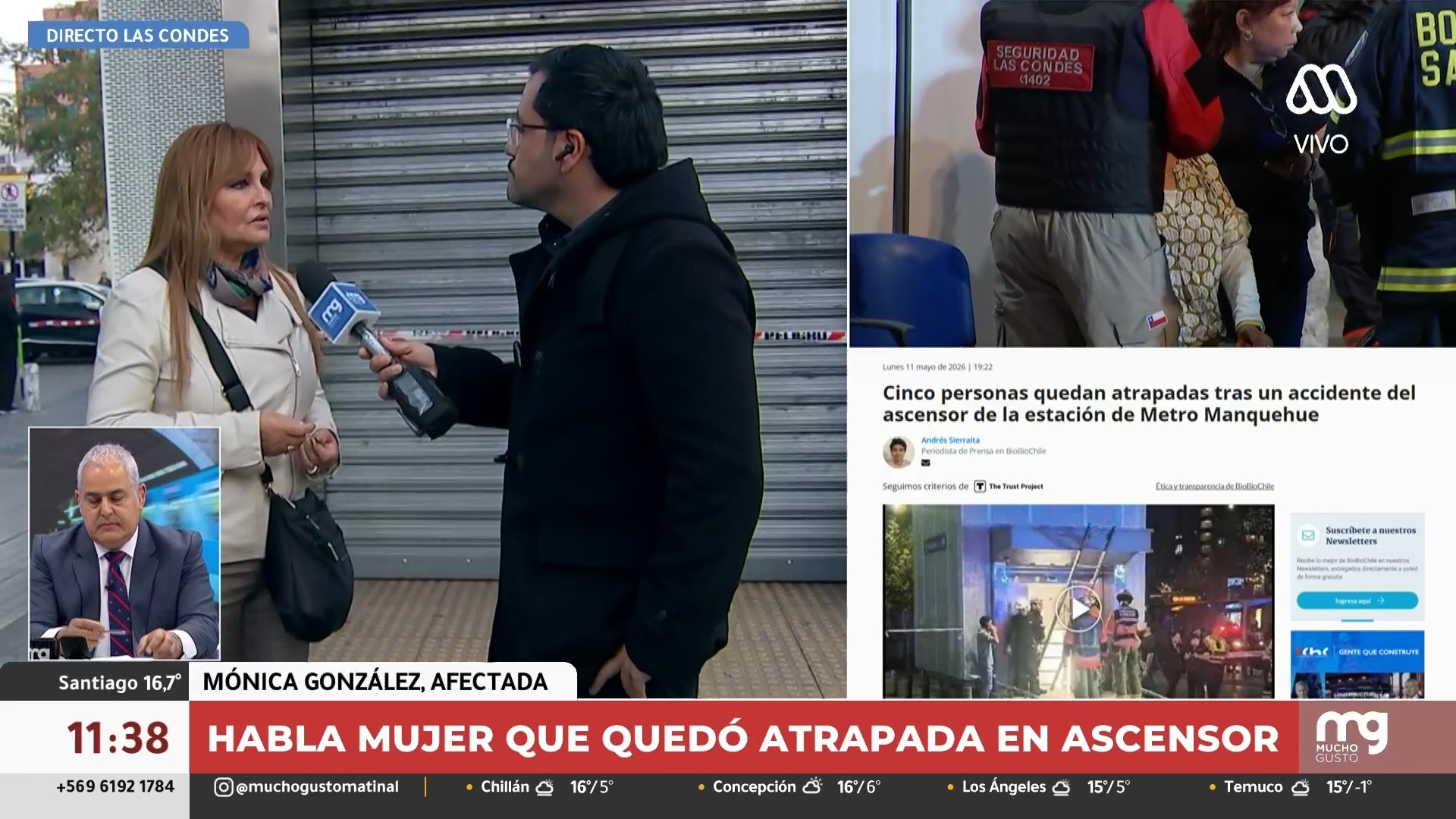Mujer atrapada Metro