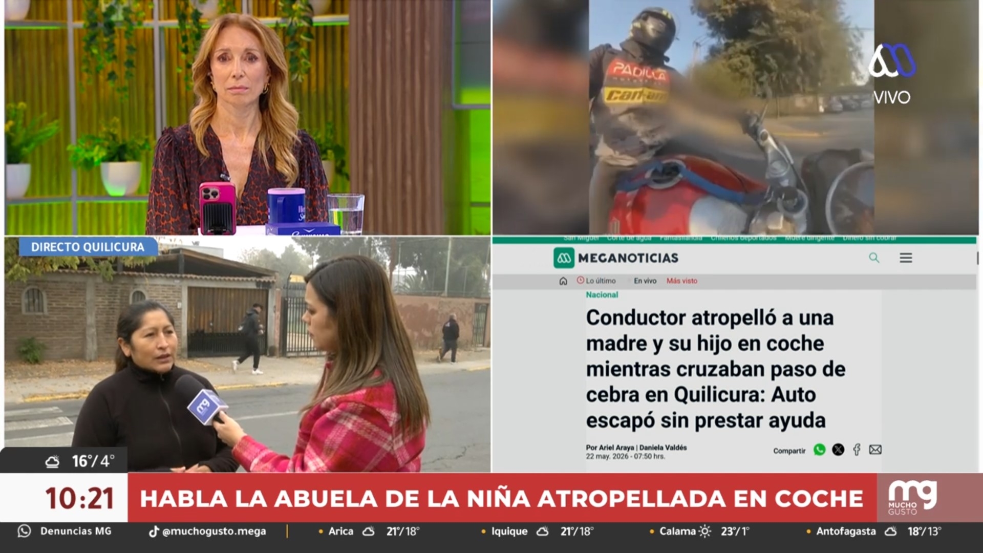 Mujer atropellada en Quilicura