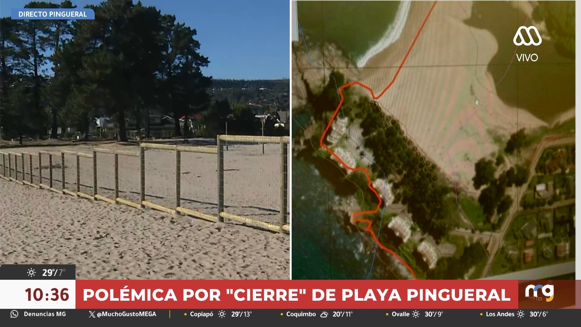 Cierre de Playa Pingueral