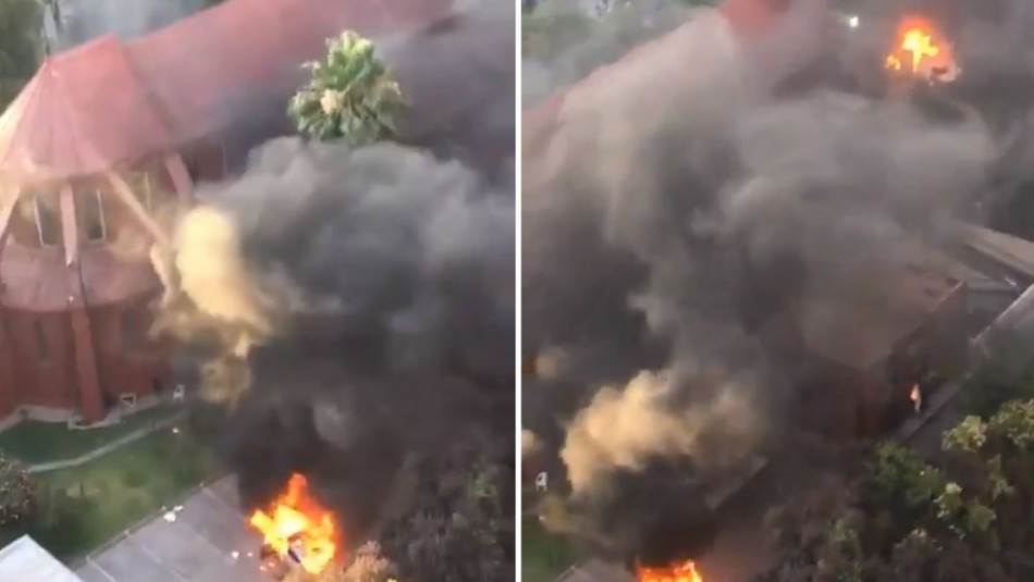 Carabineros lamentó incendio en iglesia institucional San Francisco de Borja Carabineros lamentó incendio en iglesia institucional San Francisco de Borja