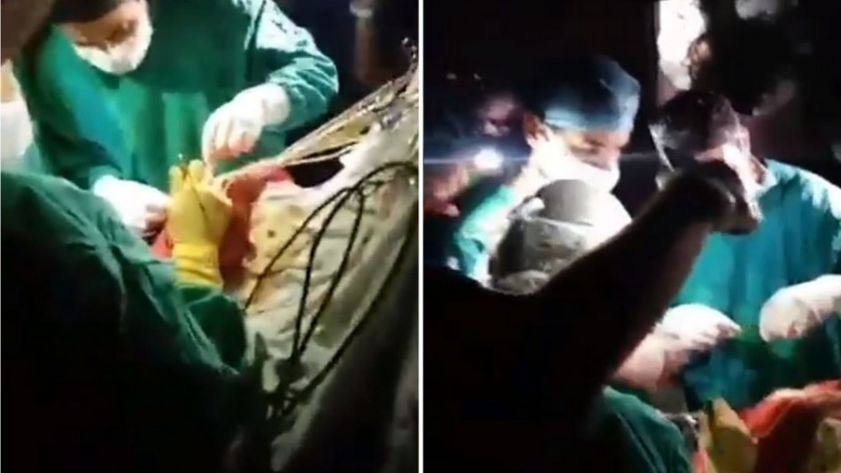 Así fue el momento en que médicos del Hospital Barros Luco operaron sin luz Así fue el momento en que médicos del Hospital Barros Luco operaron sin luz