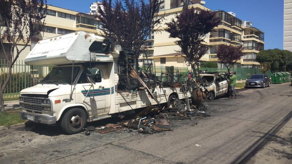 quema auto viña Sujeto quema auto de expolola: Ataque destruyó por alcance una motorhome