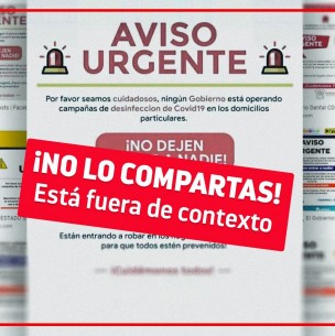 Fact Checking: Alerta sobre delincuentes que se hacen pasar por sanitizadores no es en Chile Fact Checking: Alerta sobre delincuentes que se hacen pasar por sanitizadores no es en Chile