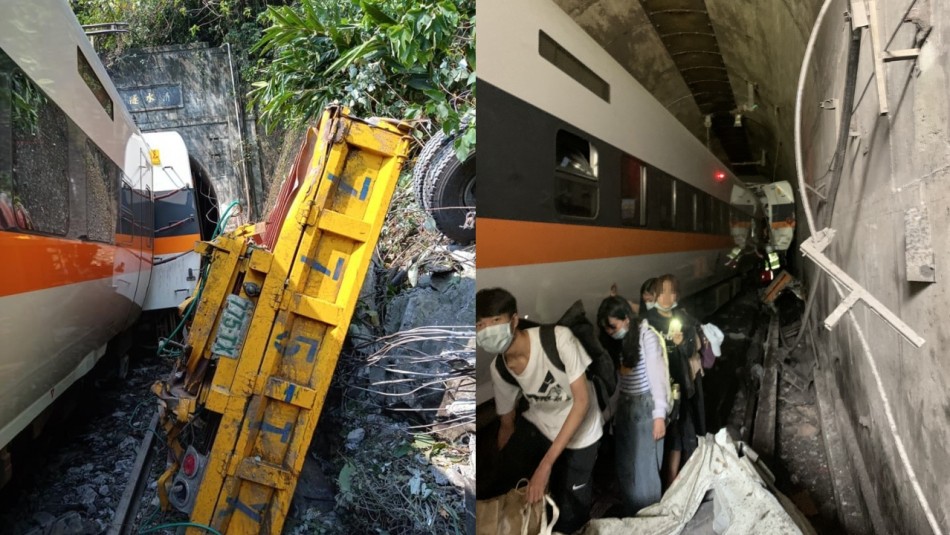 Al menos 41 personas mueren en accidente de tren en Taiwán Al menos 41 personas mueren en accidente de tren en Taiwán