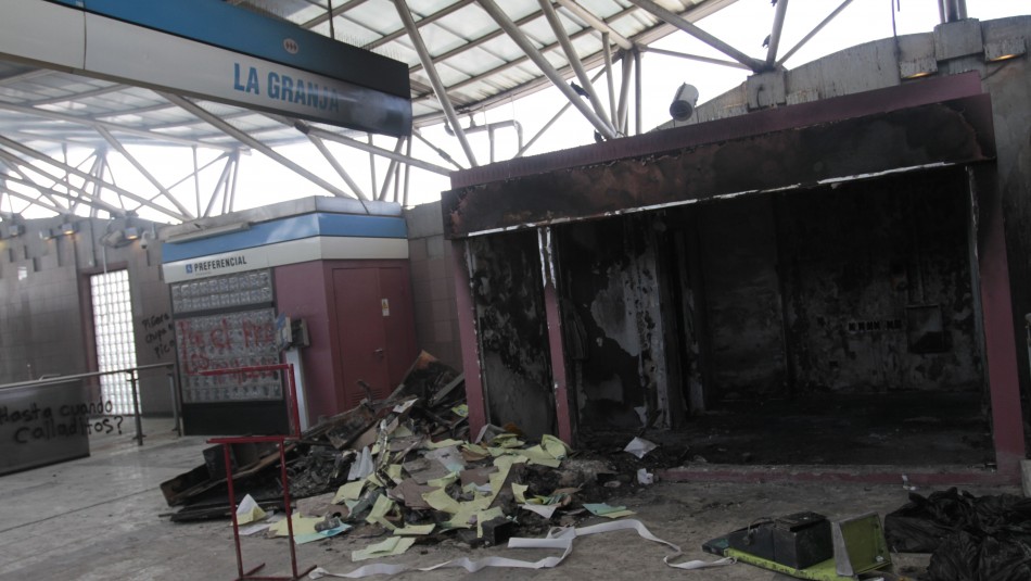 540 y 800 días de presidio para dos condenados por incendio de estación de Metro La Granja 540 y 800 días de presidio para dos condenados por incendio de estación de Metro La Granja