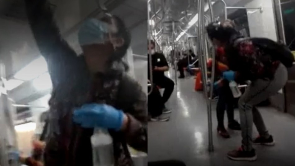 Metro Mujer se dedica a sanitizar el Metro.
