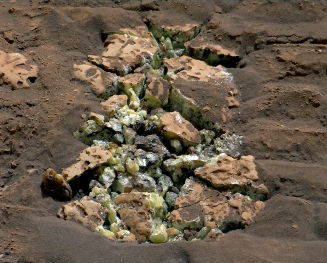 Rocas de azufre puro en Marte (NASA)