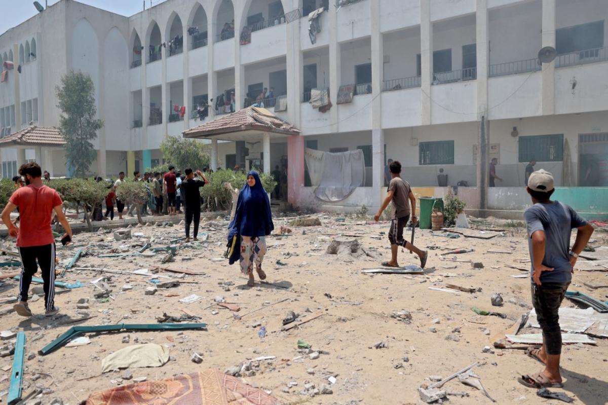 Escuela bombardeada por Israel en Gaza (AFP)