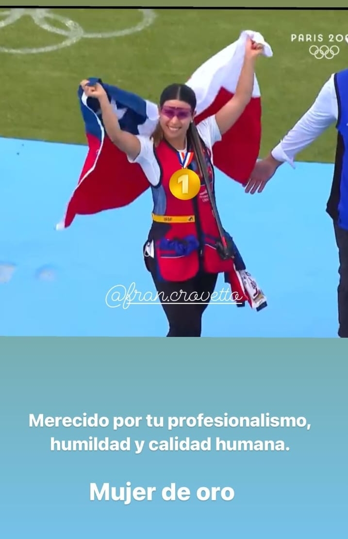 Historia de Fernando González felicitado a Francisca Crovetto (Instagram)