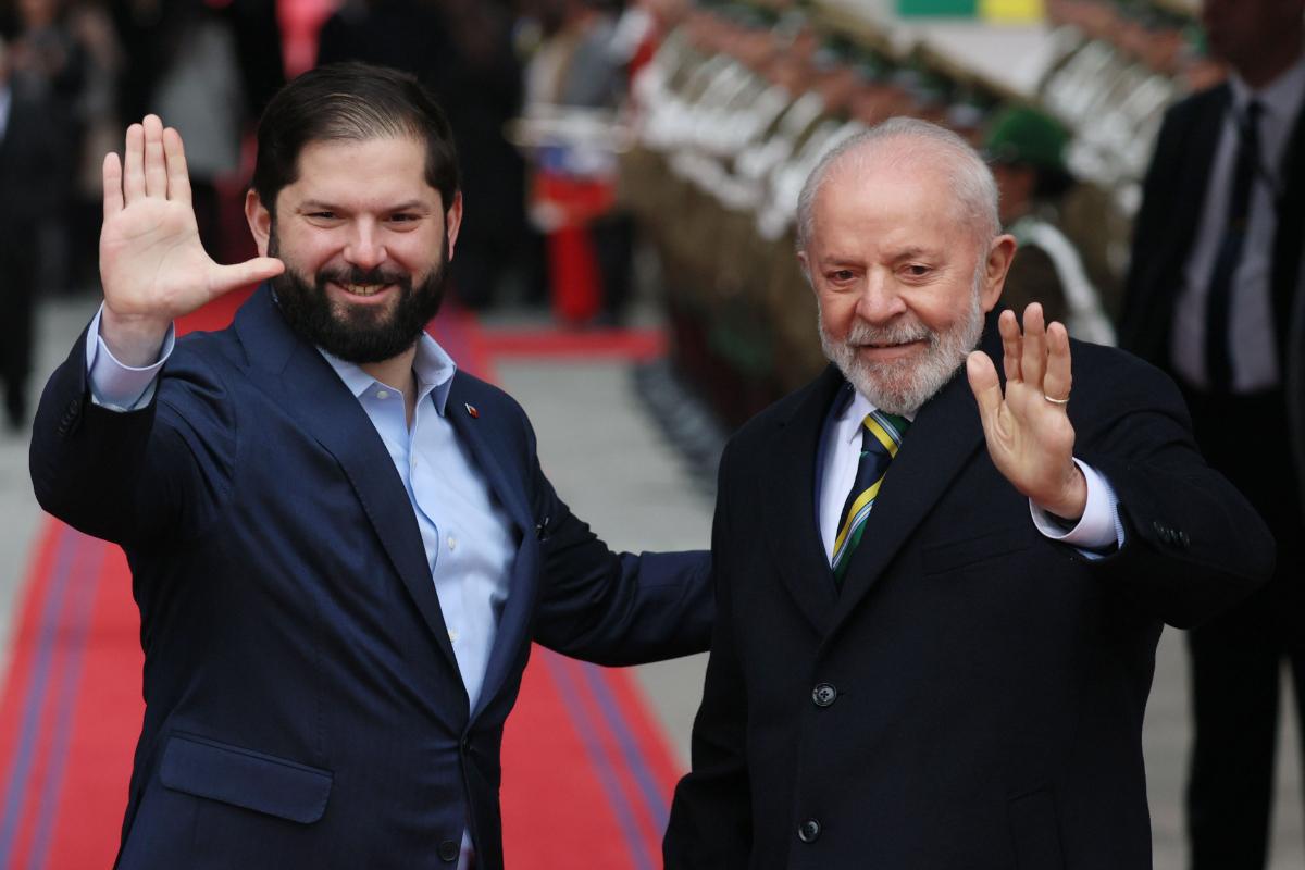 Gabriel Boric y Lula da Silva en La Moneda (Aton)