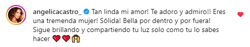 El emotivo mensaje de Angélica Castro a su hija Laura (Instagram)