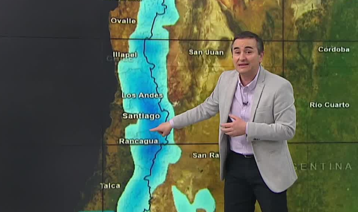 Alejandro Sepúlveda explica las precipitaciones de este fin de semana en Santiago (Meganoticias)