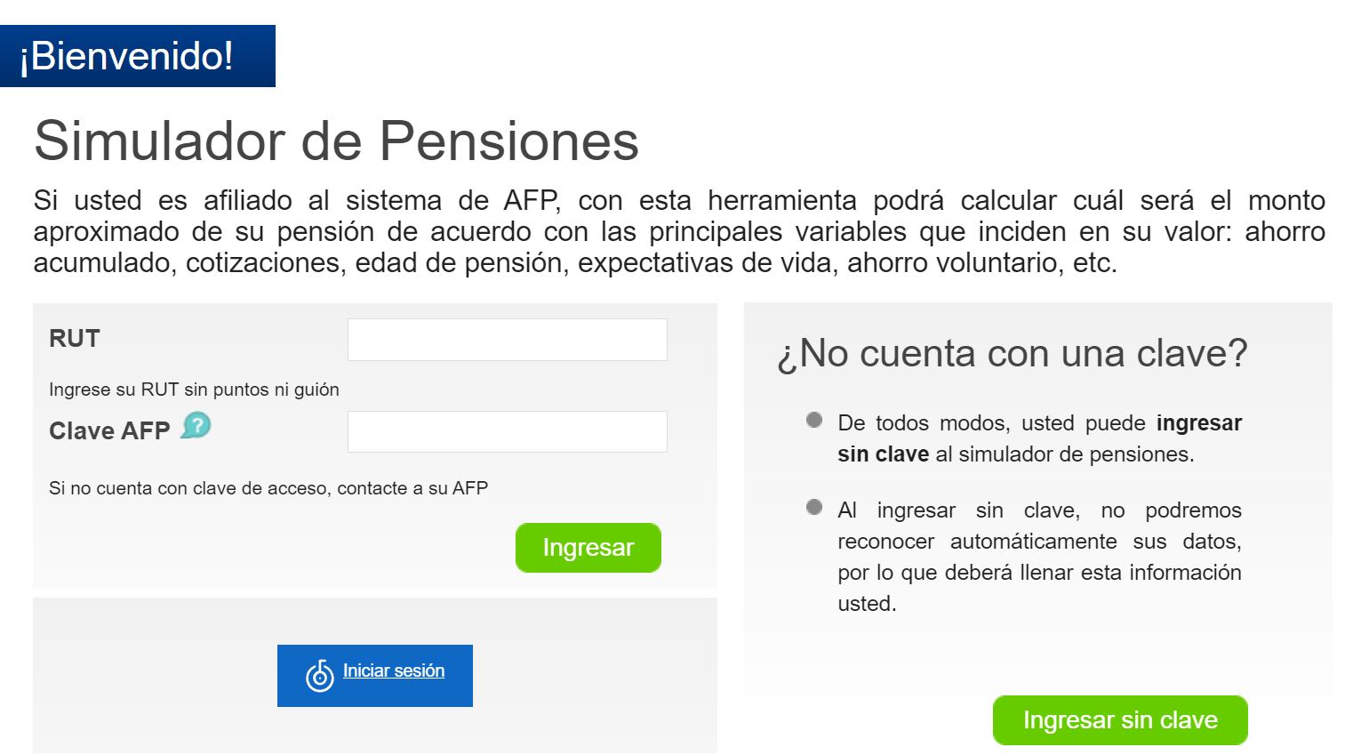 Simulador pensiones