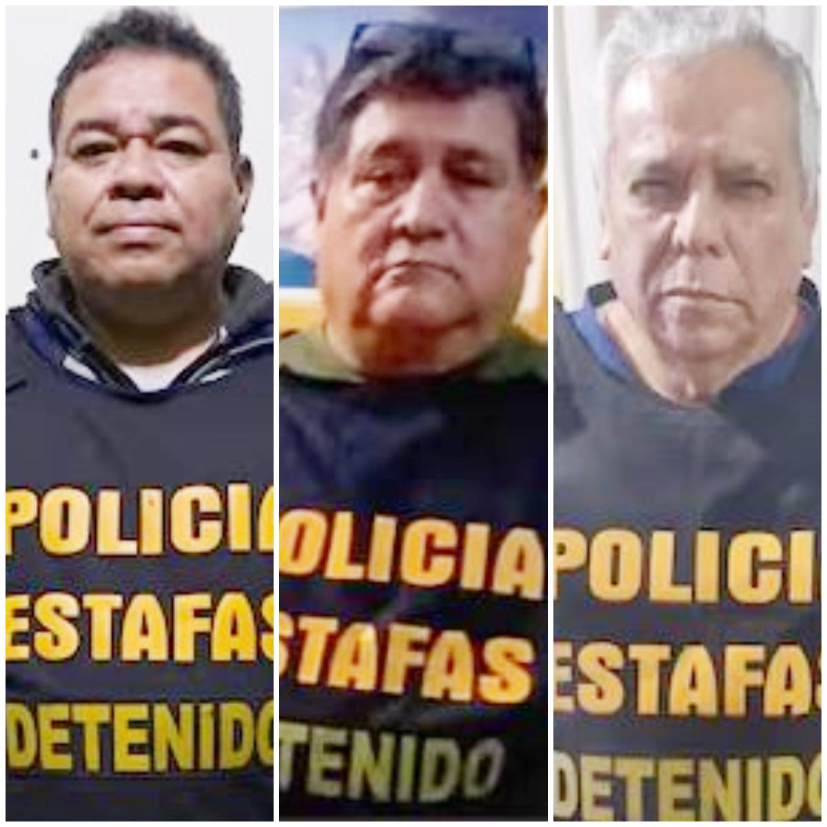 De izquierda a derecha: Mauricio García (Cara de Perro), Mateo Mallqui (Chino) y Cesar Castro (Viejo). Foto: Policía Nacional del Perú 