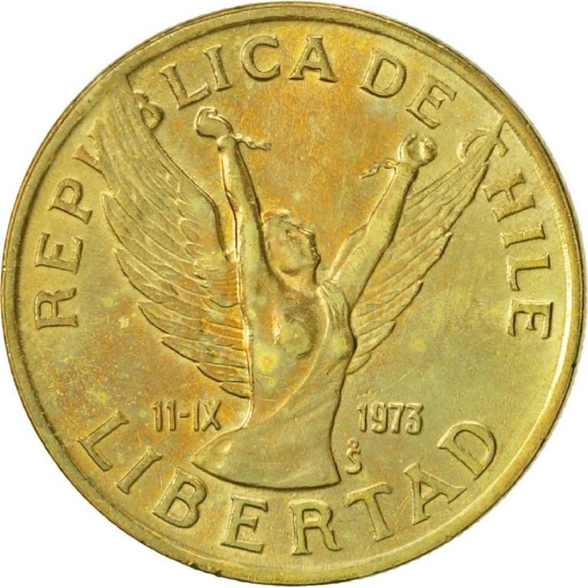 Moneda de $10 con el ángel de la libertad.