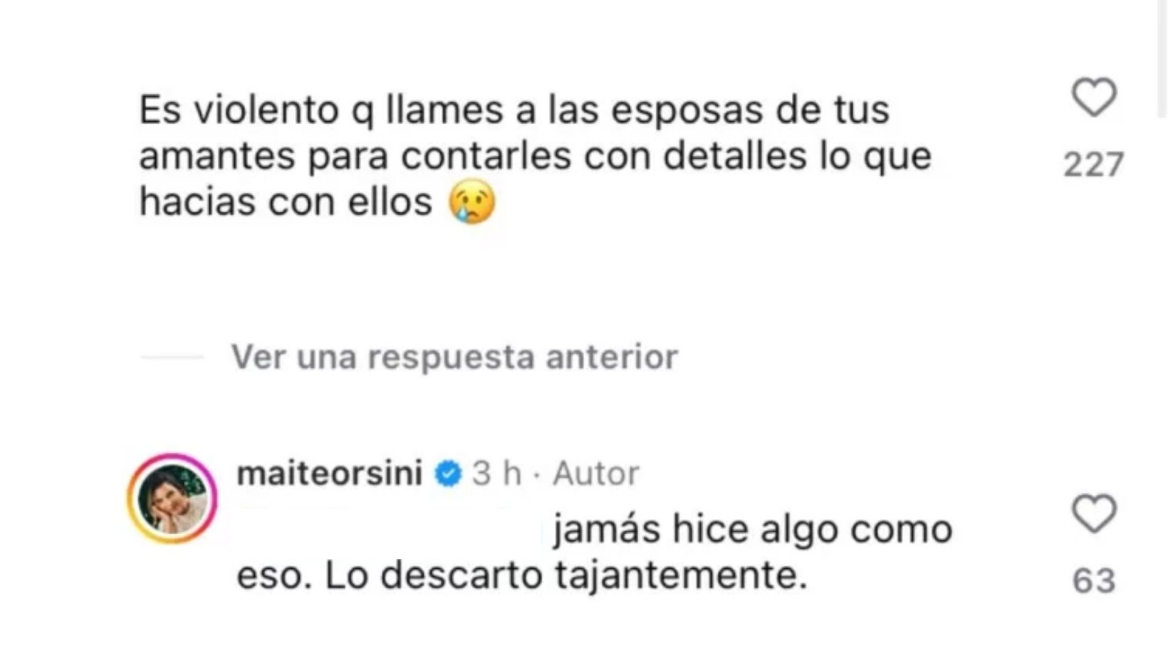 Comentario de Maite Orsini