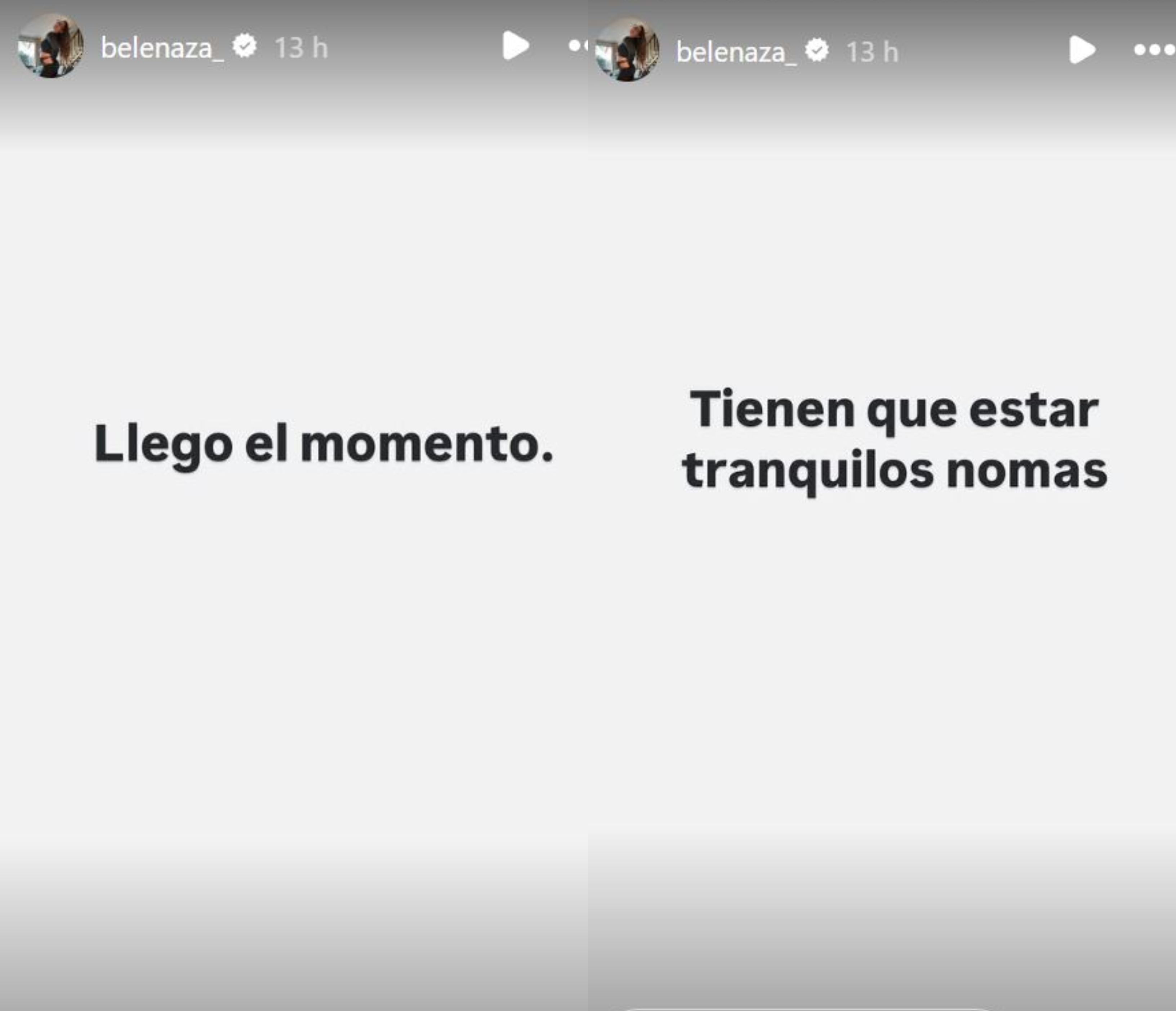 Historias de Instagram de Belén Mora