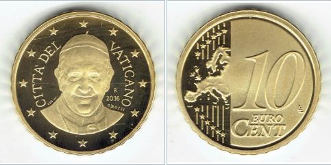10 céntimos (edición Papa Francisco)  / Ucoin