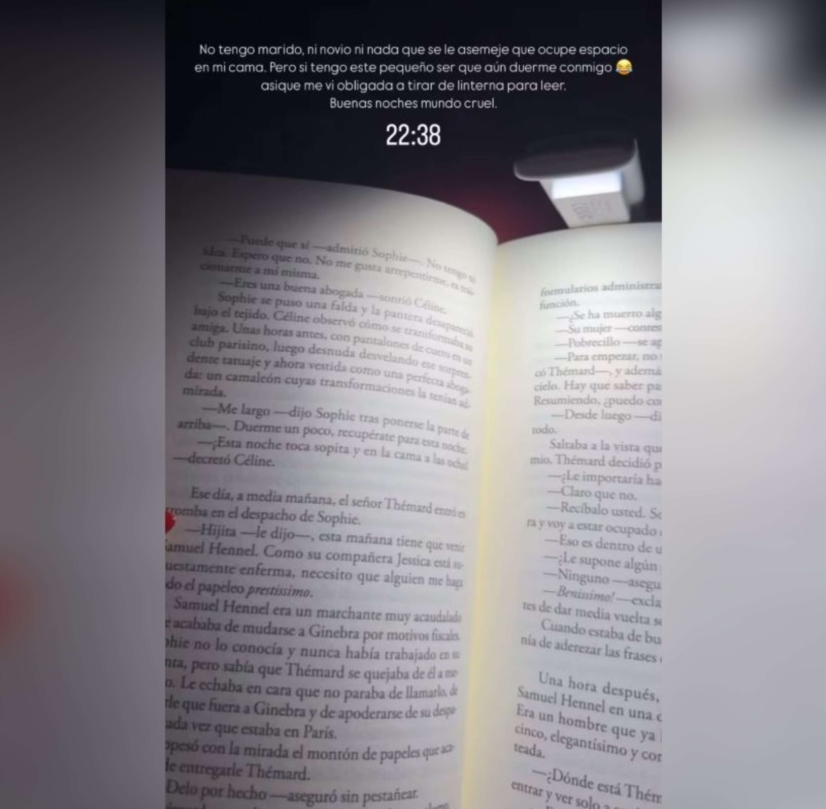 Historia de Instagram de Cristina Morales