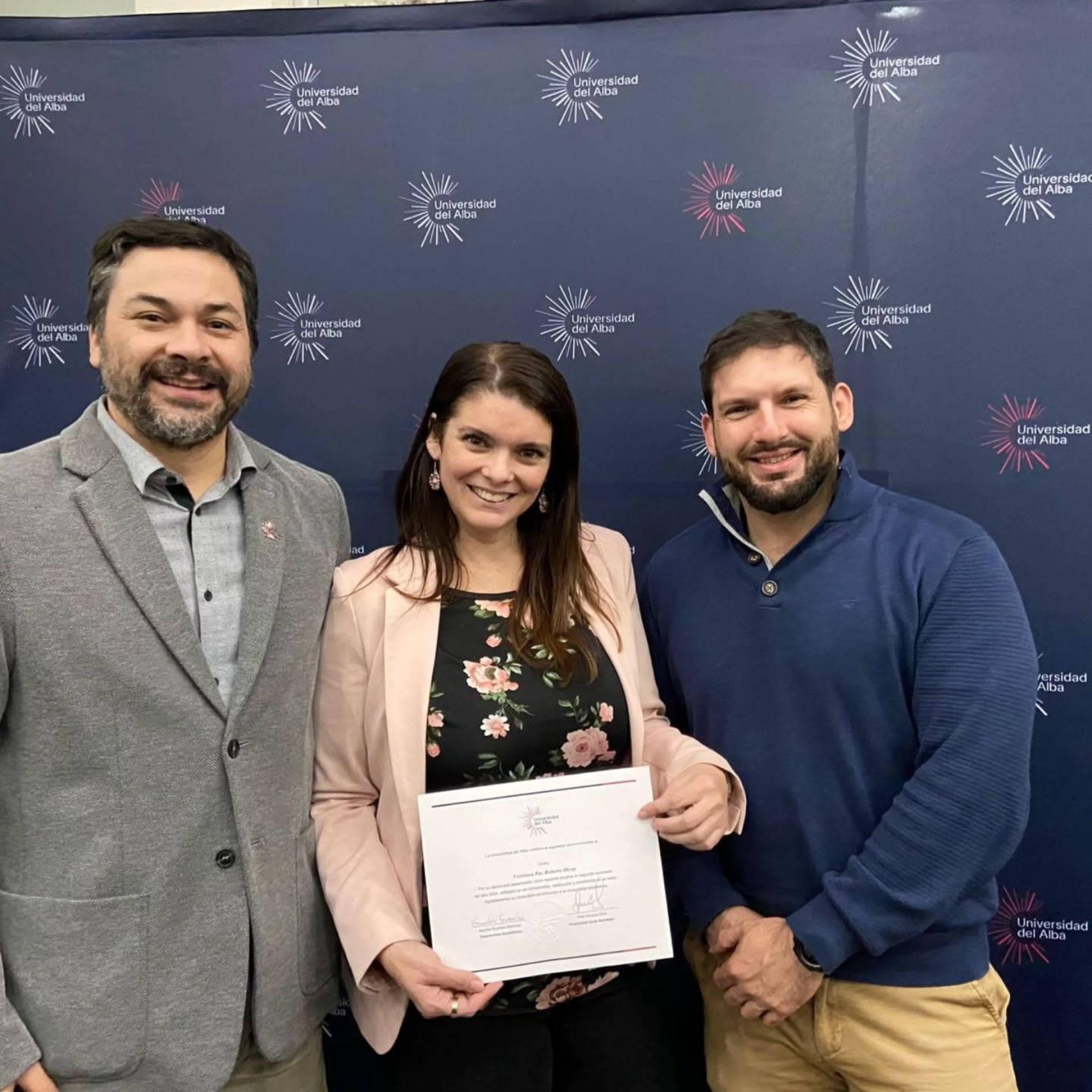 Verónica Roberts el día de la premiación