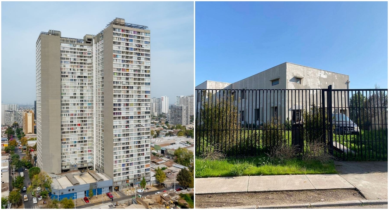 De izquierda a derecha, el departamento de Estación Central con la subasta mínima más baja y la casa de Colina con la subasta mínima más alta (Macal)