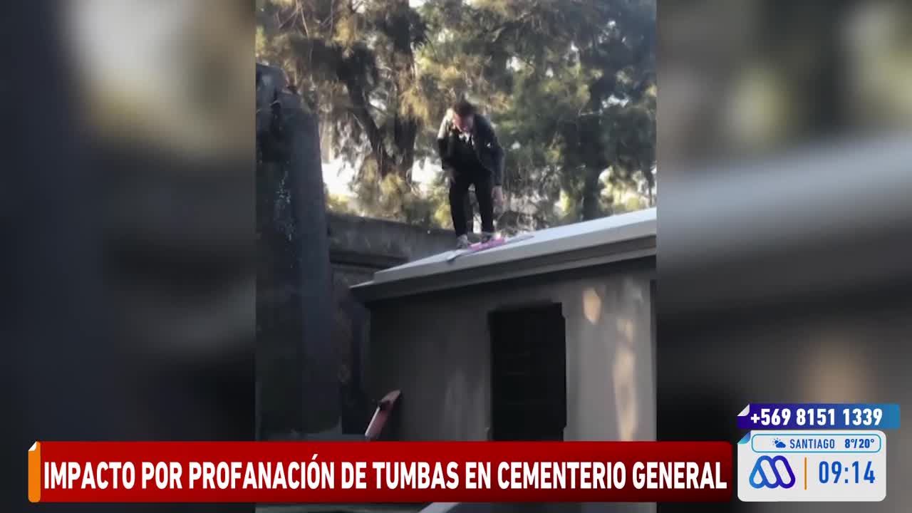 Profanación de tumbas en el cementerio