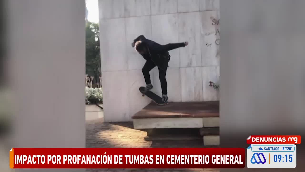 Profanación de tumbas en el cementerio