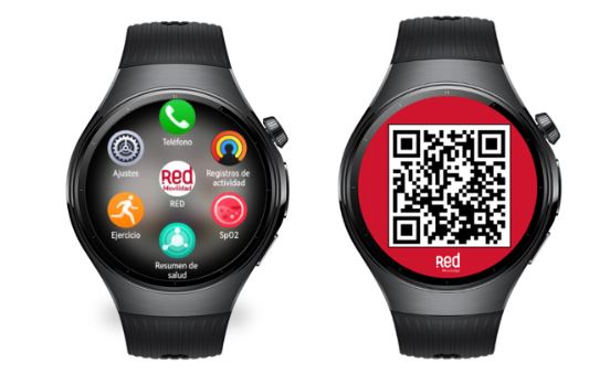 Así se vería el QR en el reloj