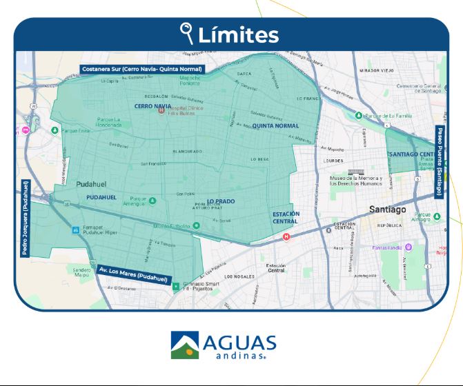 Corte de agua en 6 comunas / Aguas Andinas