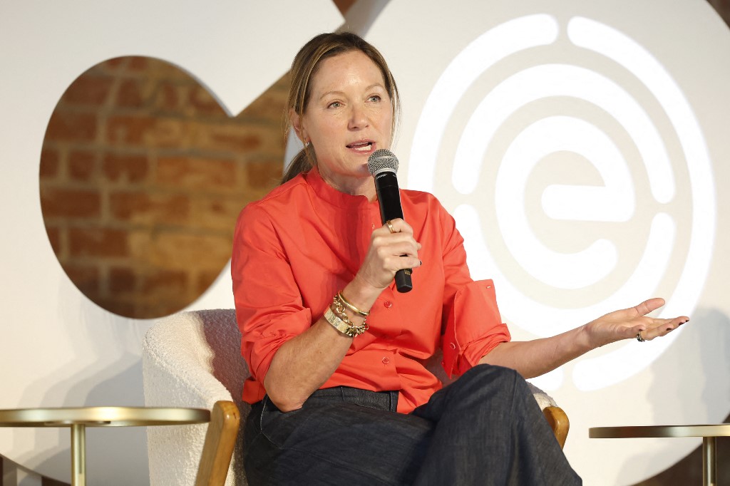 Gregg Renfrew, la fundadora de Beautycounter y actual propietaria de Counter (AFP)